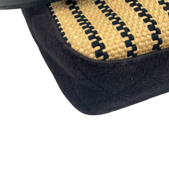 Chanel Tan / Black 2011 Raffia Flap Bag - Picture 6 of 15